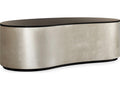 Classic Adele Kidney Coffee Table in Charcoal Leaf and Smoked Bronze Glass