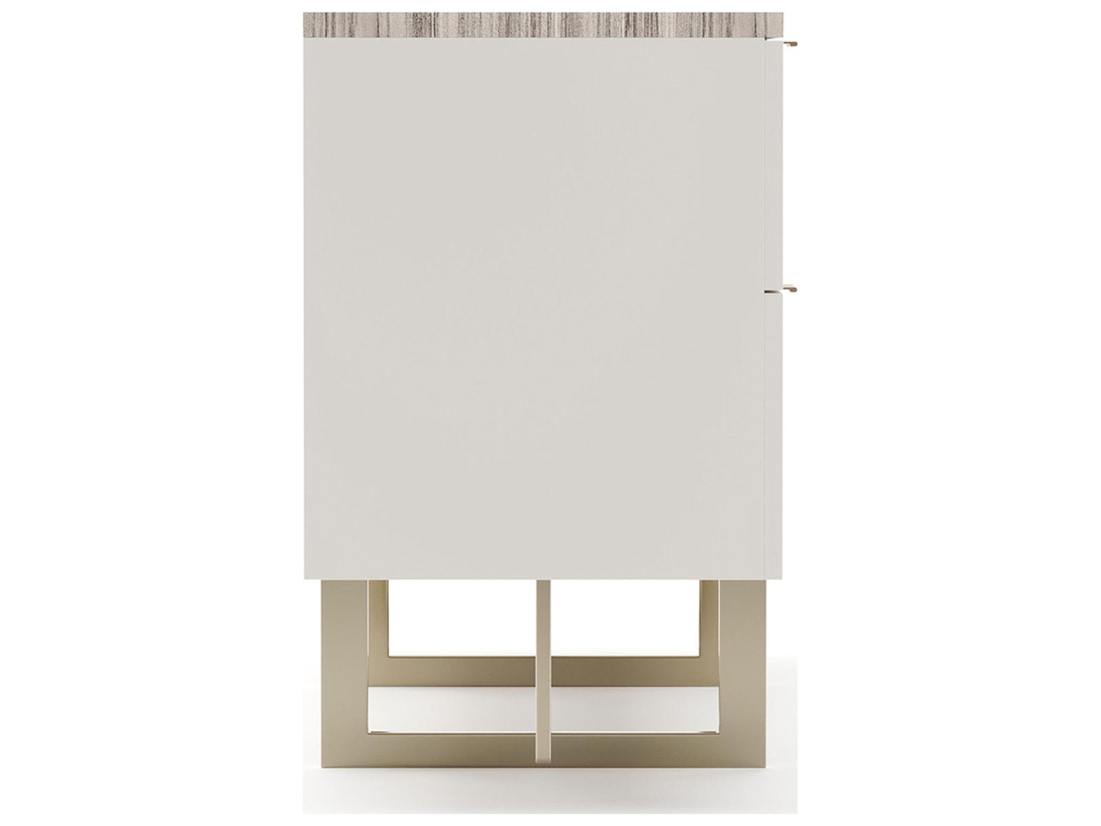 Wish You Were Here 6-Drawer Dresser in Almond Milk and Whisper of Gold