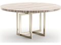 Wish You Were Here 60-Inch Round Dining Table Sandstone Top with Whisper of Gold Base