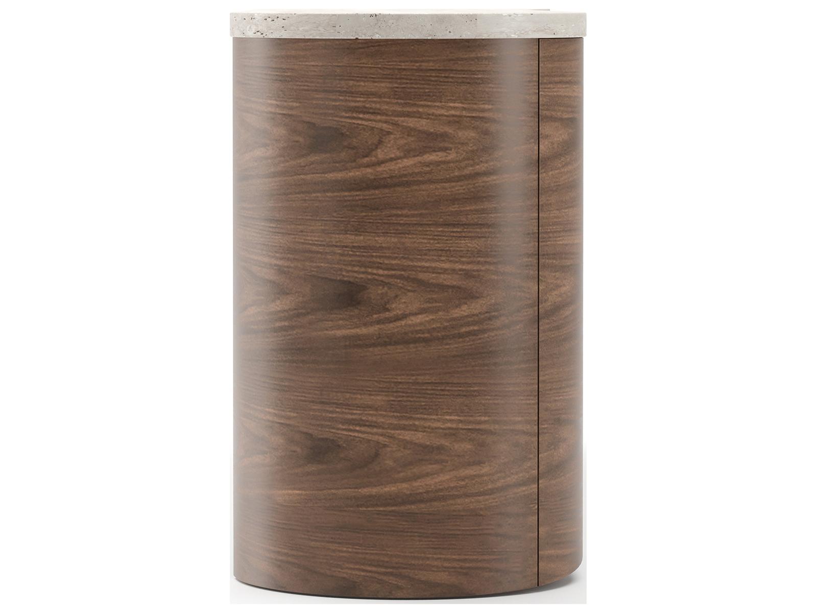 Fleur Sideboard 84-Inch Four-Door with Travertine Top in Porcini