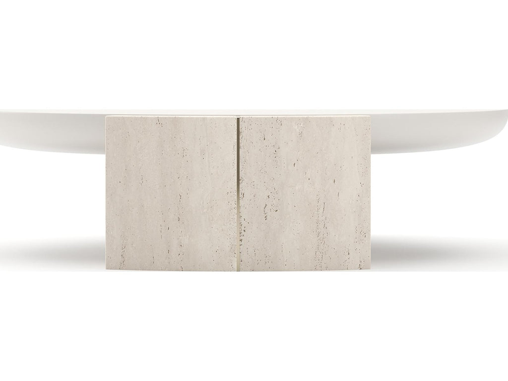 Overlap Demilune Wood Coffee Table