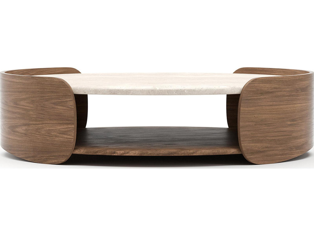 Fleur Round Stone Coffee Table