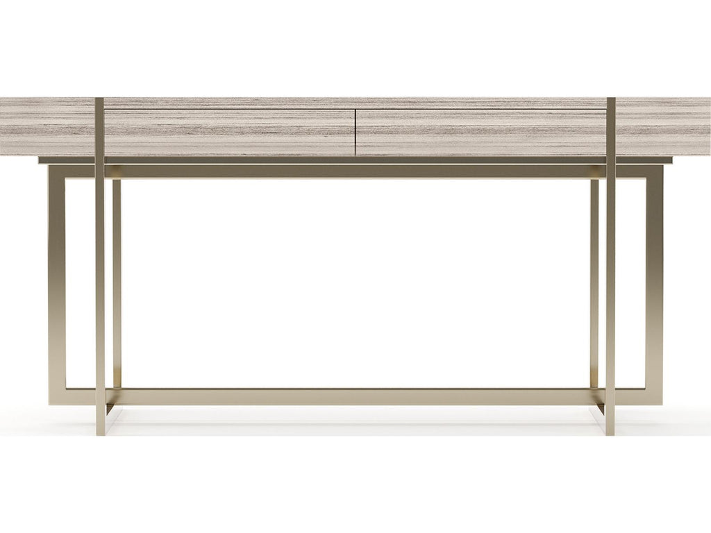 Wish You Were Here Rectangle Console Table in Sandstone and Whisper of Gold