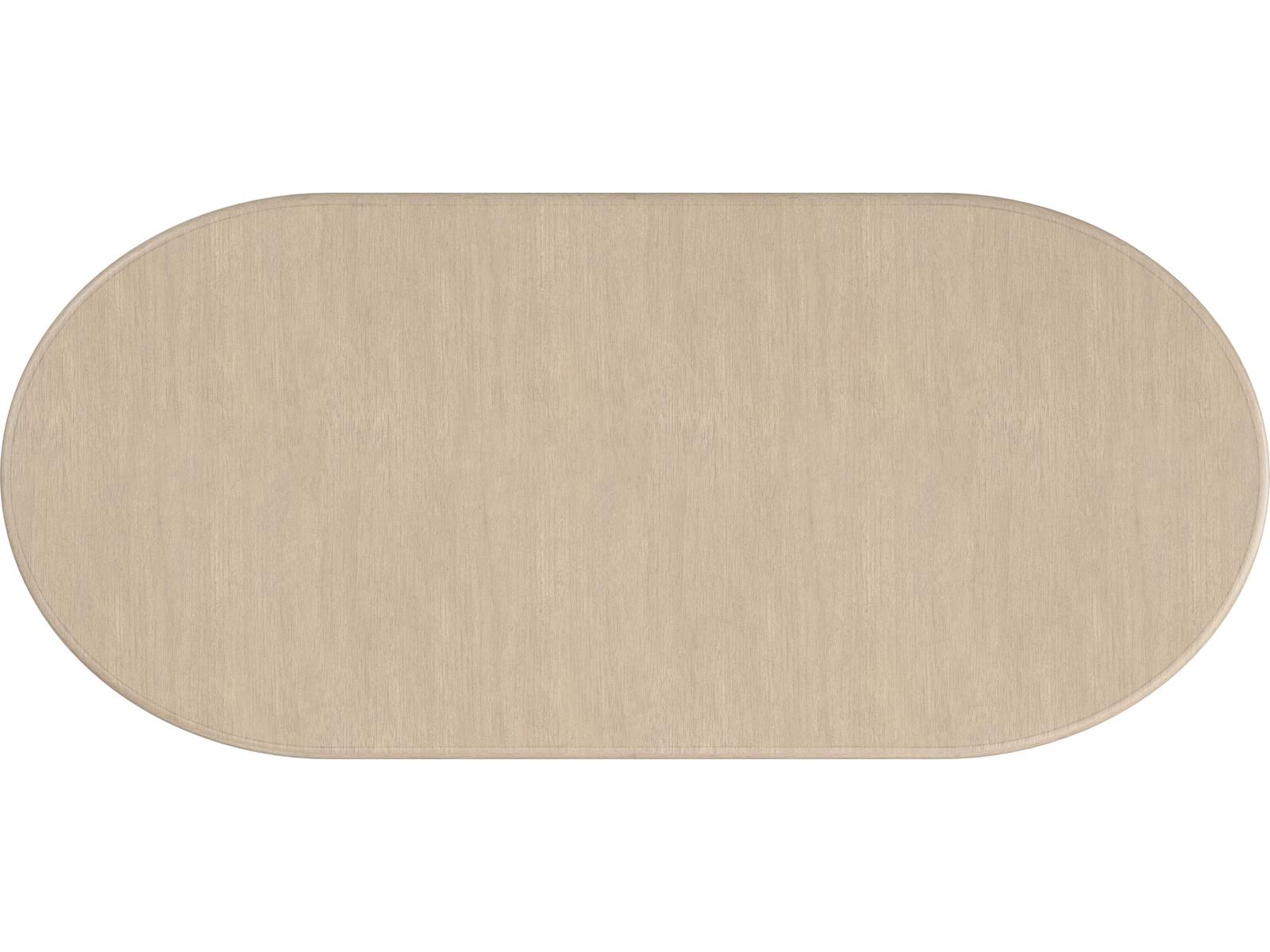 Emphasis 94-Inch Oval Extension Dining Table in Sun Drenched Oak and Silver Travertine