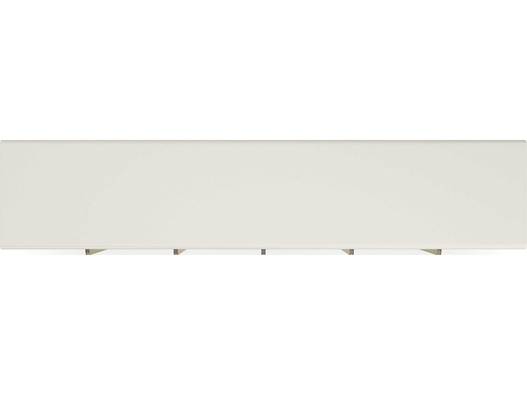 Modern Principles Emphasis Credenza in Almost White and Textured Adobe