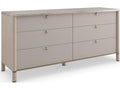 Modern Principles Balance Dresser with Silver Travertine Top and Lucent Bronze Accents
