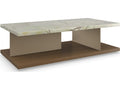 Modern Resort Cape Verde Cocktail Table in Retro Walnut and Lucent Bronze