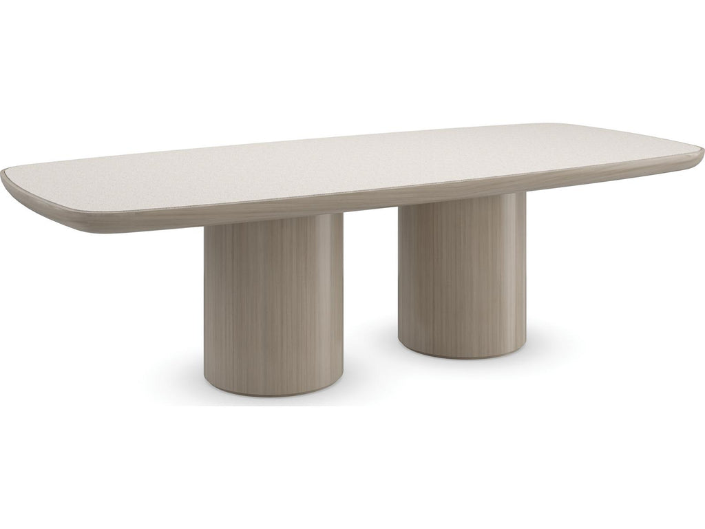 Santorini 106-Inch Rectangle Dining Table in Silica Terrazzo and Sabbia