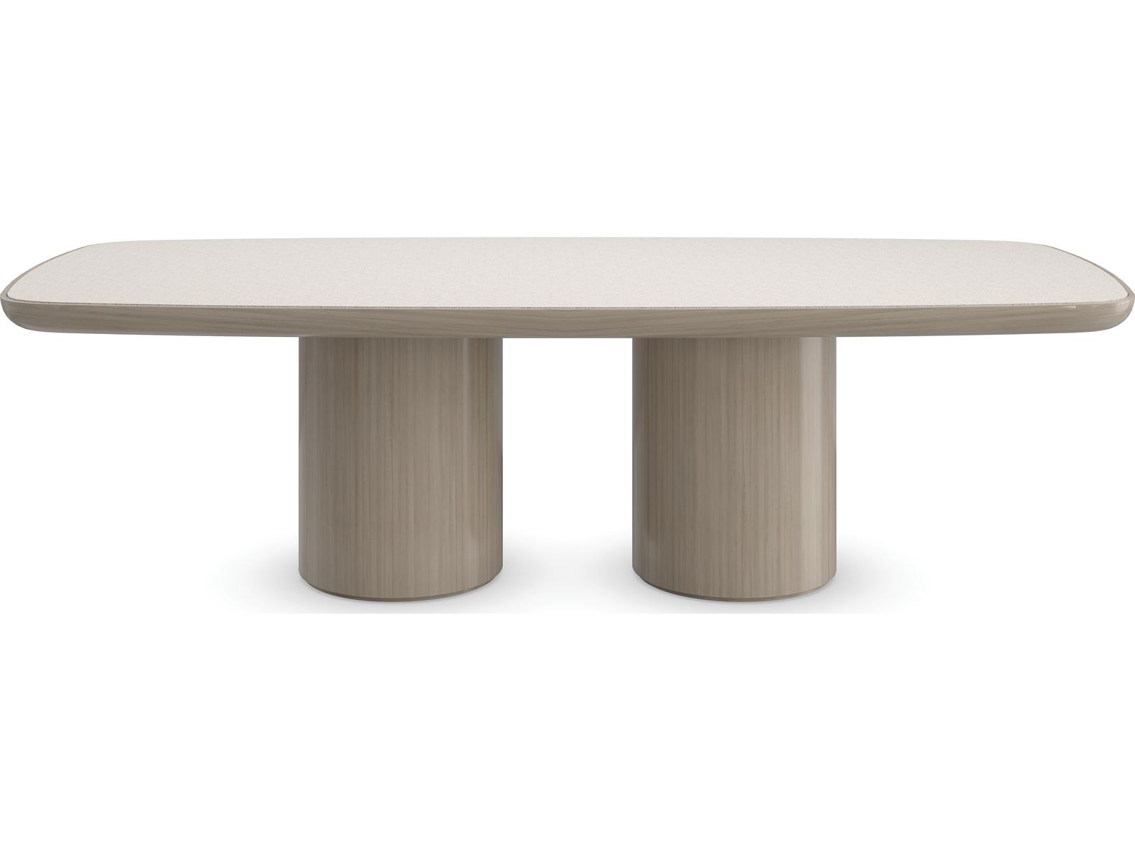 Santorini 106-Inch Rectangle Dining Table in Silica Terrazzo and Sabbia