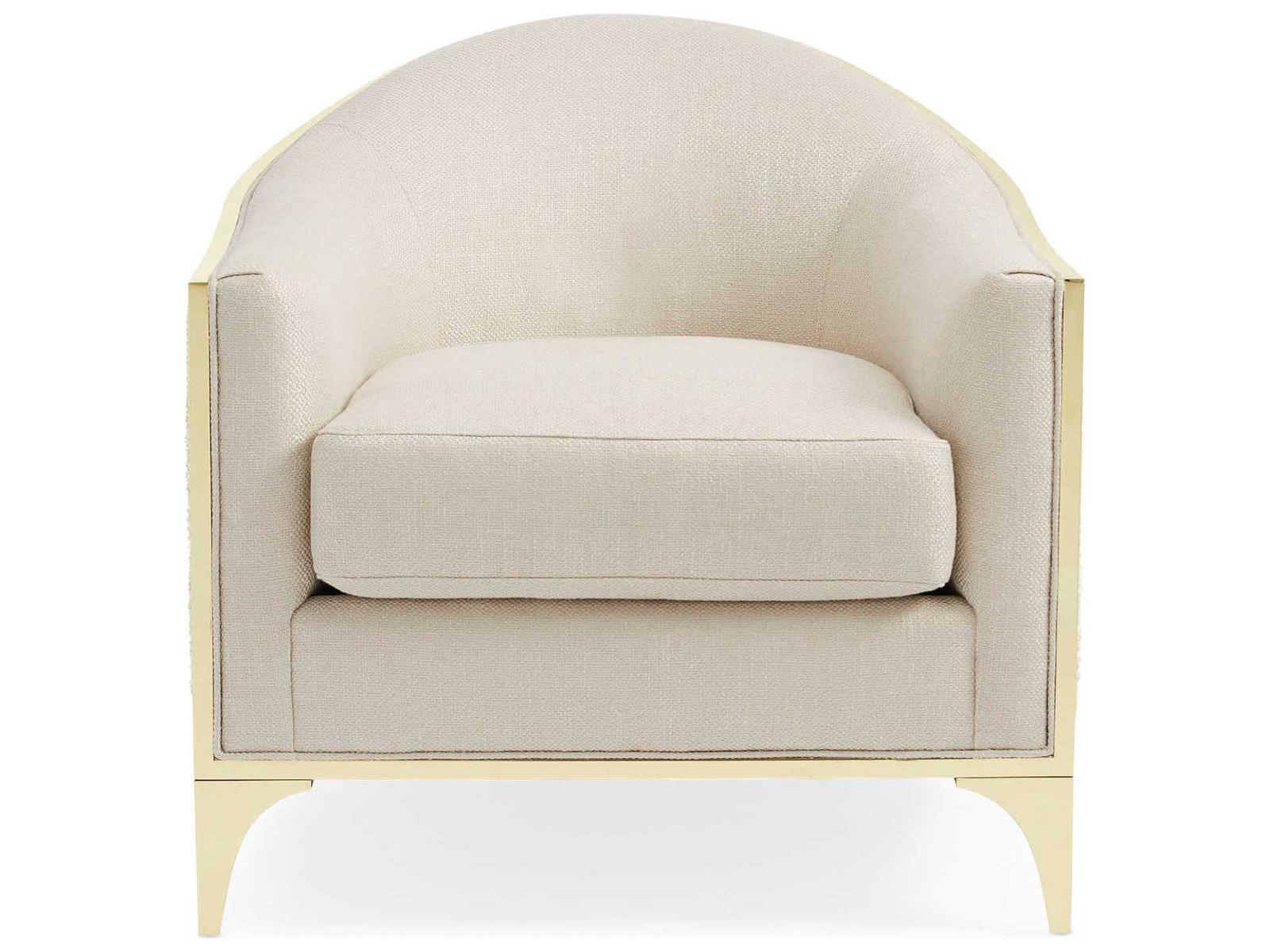Signature Simpatico The Svelte Accent Chair in Moonstone and Majestic Gold