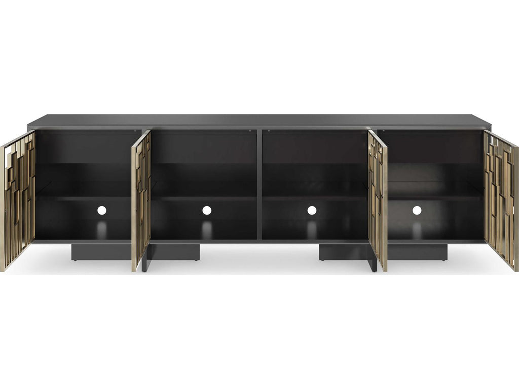 Signature Metropolitan Midtown 95-Inch Console Table with Mixed Metal Finish