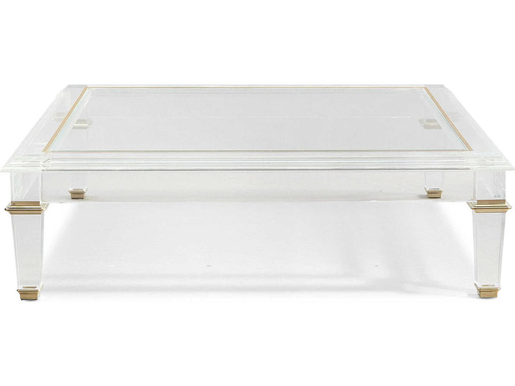 Signature Promethean Pierre Square Glass Majestic Gold Coffee Table