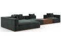 Bello 4-Piece L-Shaped Modular Sectional Sofa in Spruce Vintage Velvet