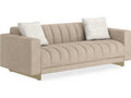 84 Well Balanced 3-Seat Sofa in Moonstone Basketweave Fabric