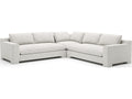 Devon 3-Piece Modular Polyester Blend L-Sectional in Ivory