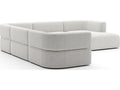 Rhythm Right Chaise L Sectional in Neutral Metallic Upholstery