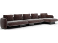 Overlap 3-Piece Large Right Chaise Polyester Blend Sectional in Dark Taupe