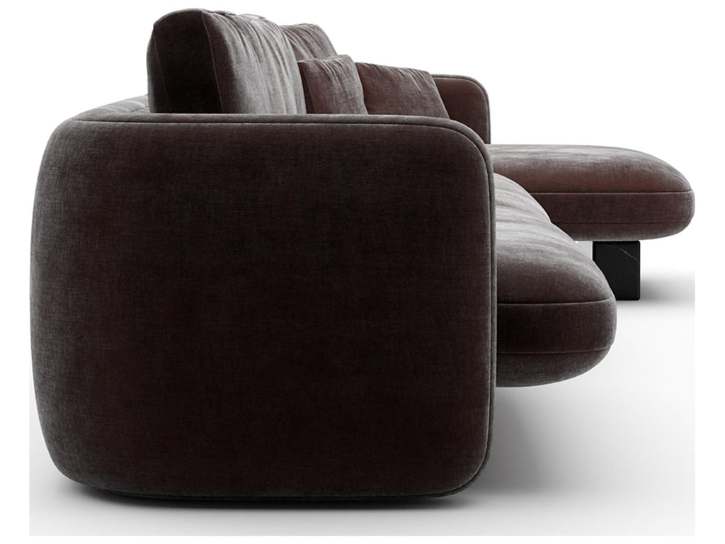Overlap 3-Piece Large Right Chaise Polyester Blend Sectional in Dark Taupe