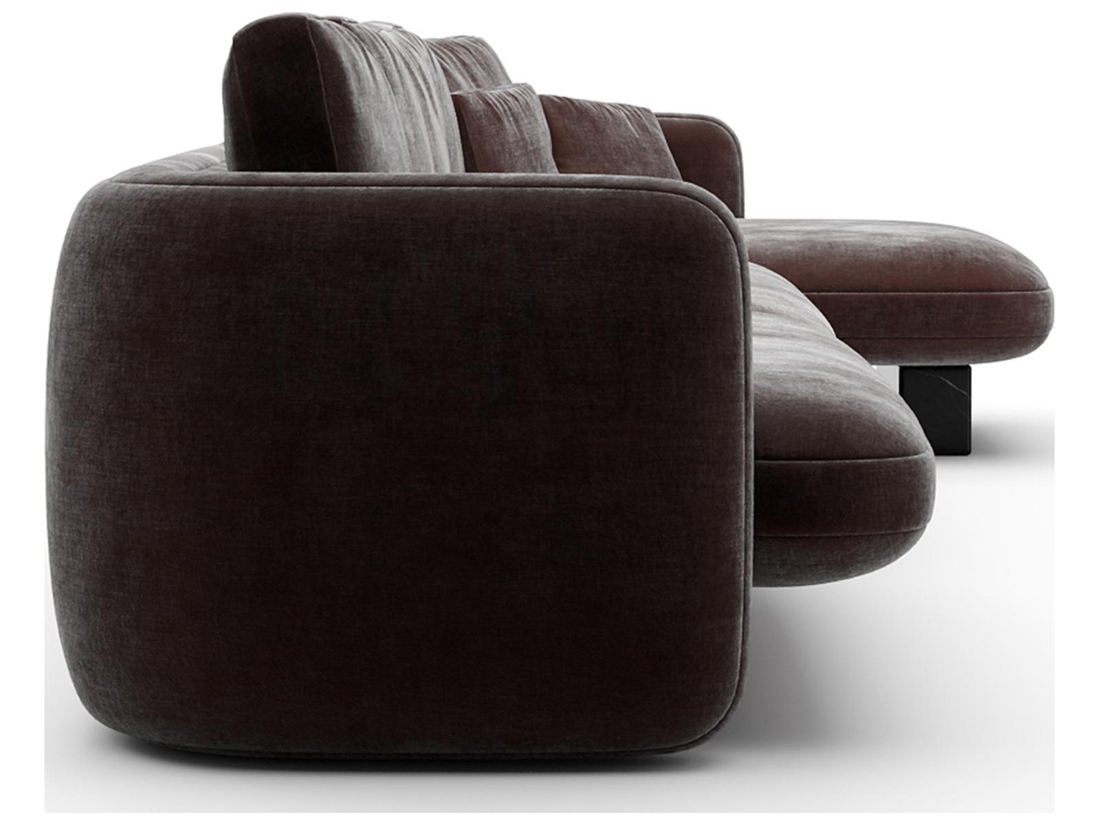 Overlap 3-Piece Large Right Chaise Polyester Blend Sectional in Dark Taupe
