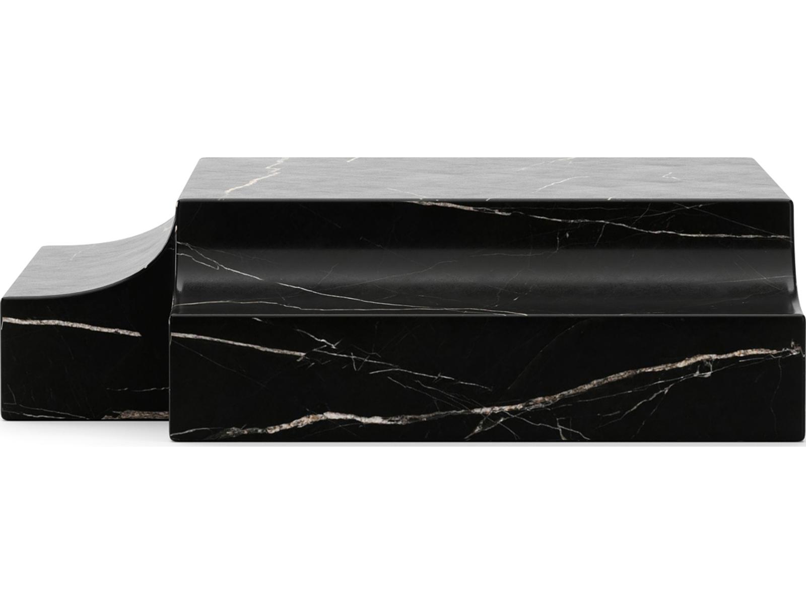 Overlap Round Stone End Table