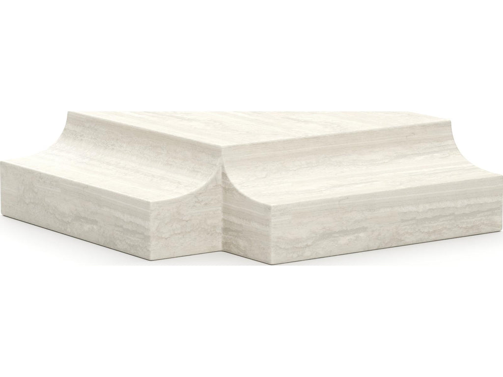 Overlap Square Stone End Table