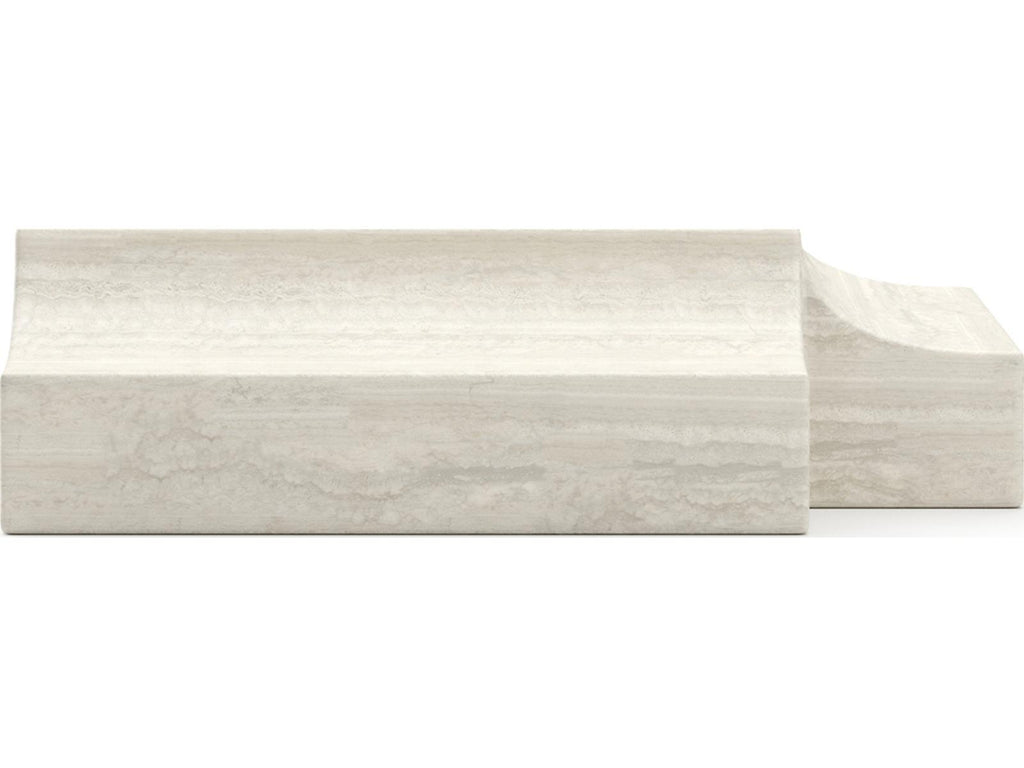 Overlap Square Stone End Table
