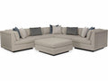 Fusion 6-Piece Modular Fabric Sectional Sofa with Ottoman in Simply Black