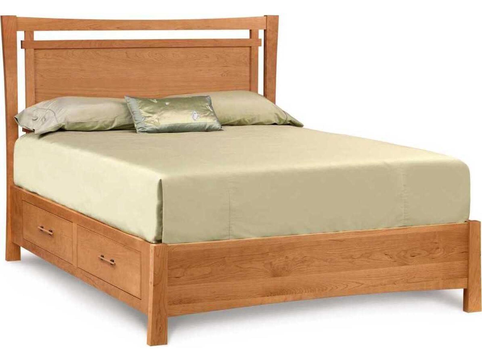 Monterey King Storage Bed in Brown Solid Cherry Wood