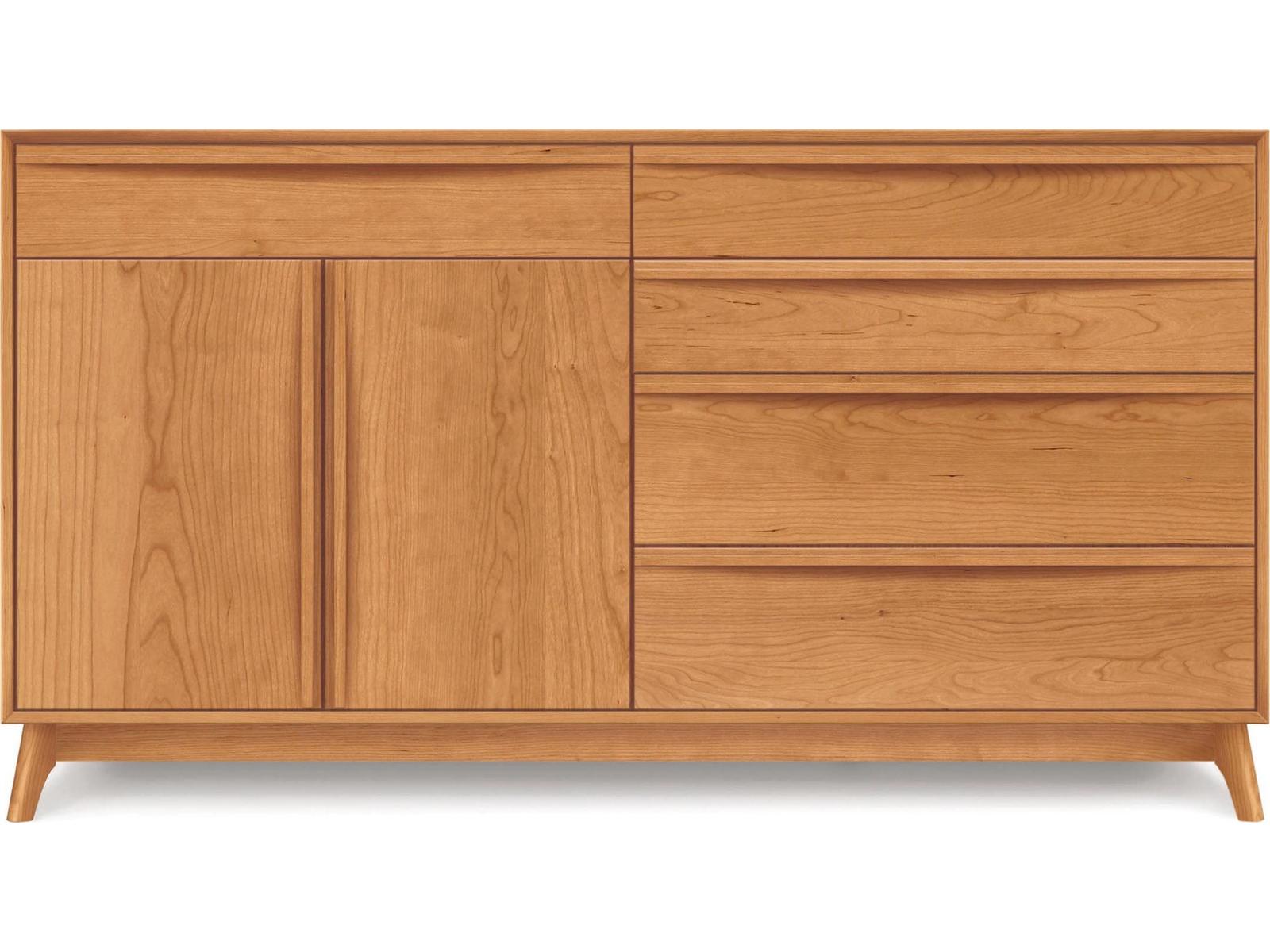 Furniture Catalina 2-Drawer 4-Door Buffet in Natural Walnut