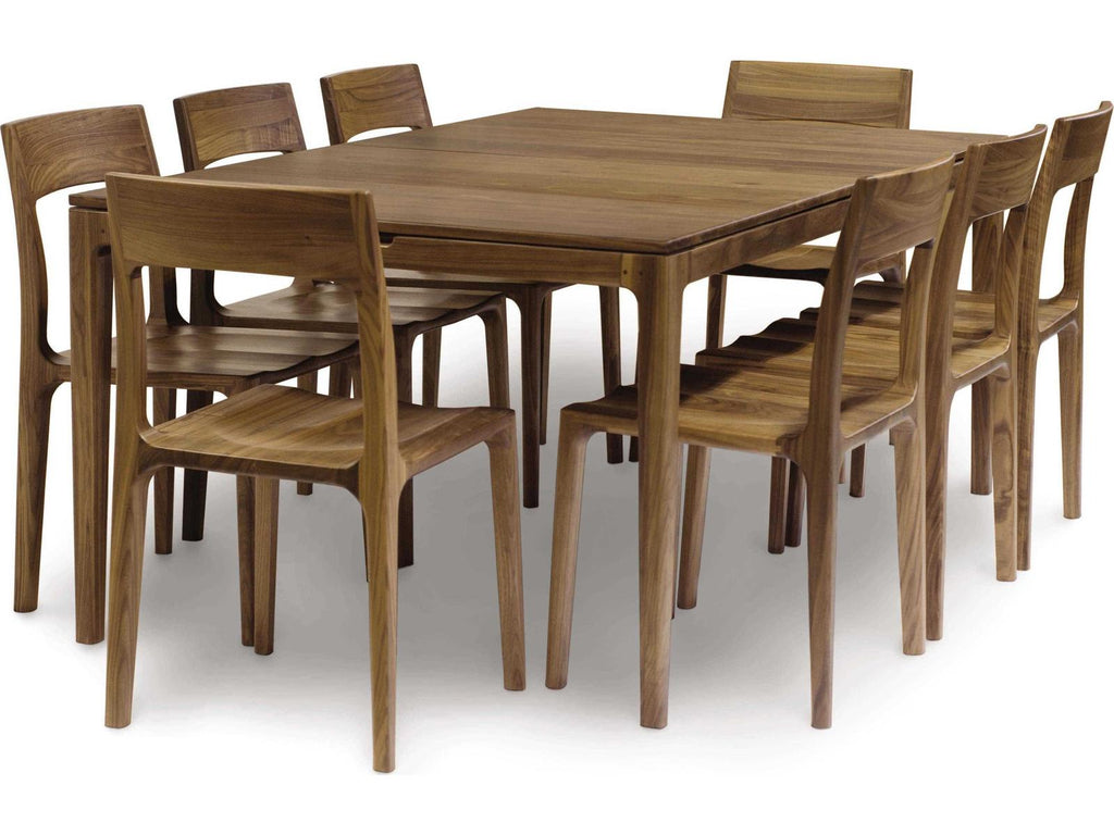 Furniture Lisse Extension Rectangular Dining Table in Natural Walnut
