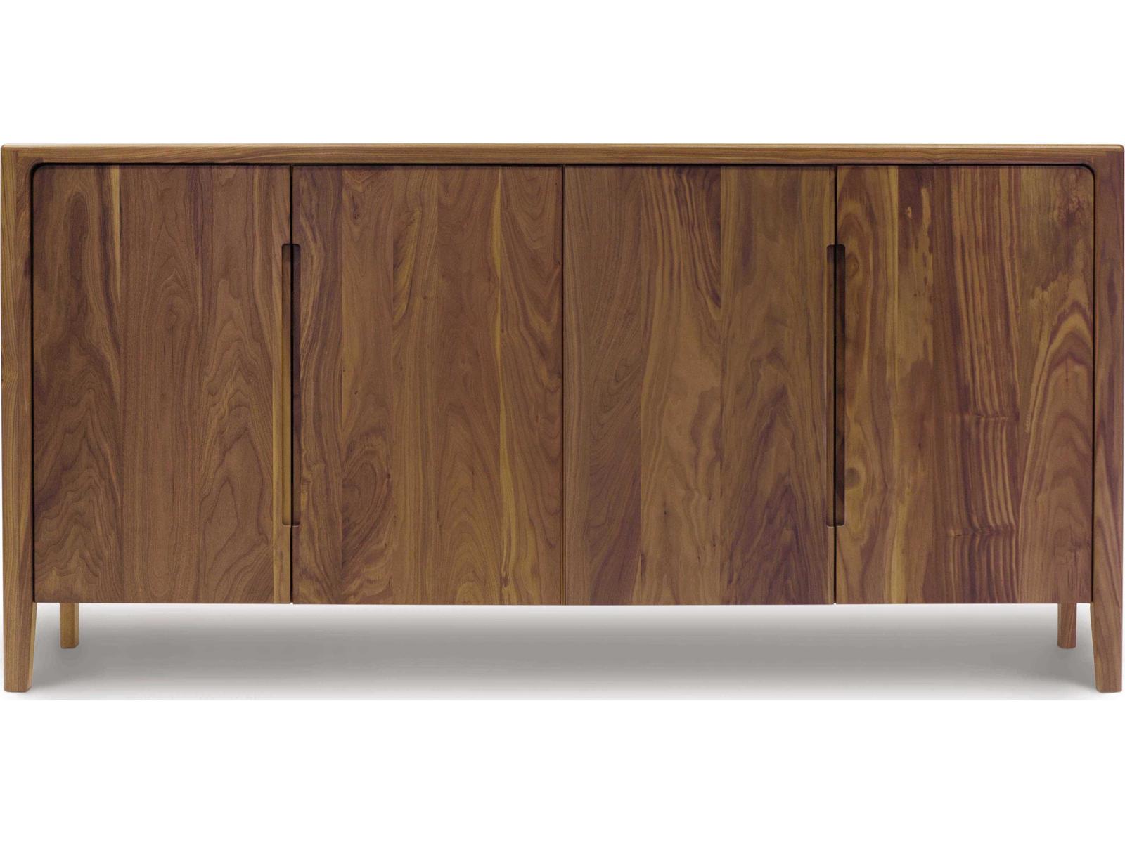 Furniture Lisse 69-Inch Buffet Storage Cabinet Natural Walnut