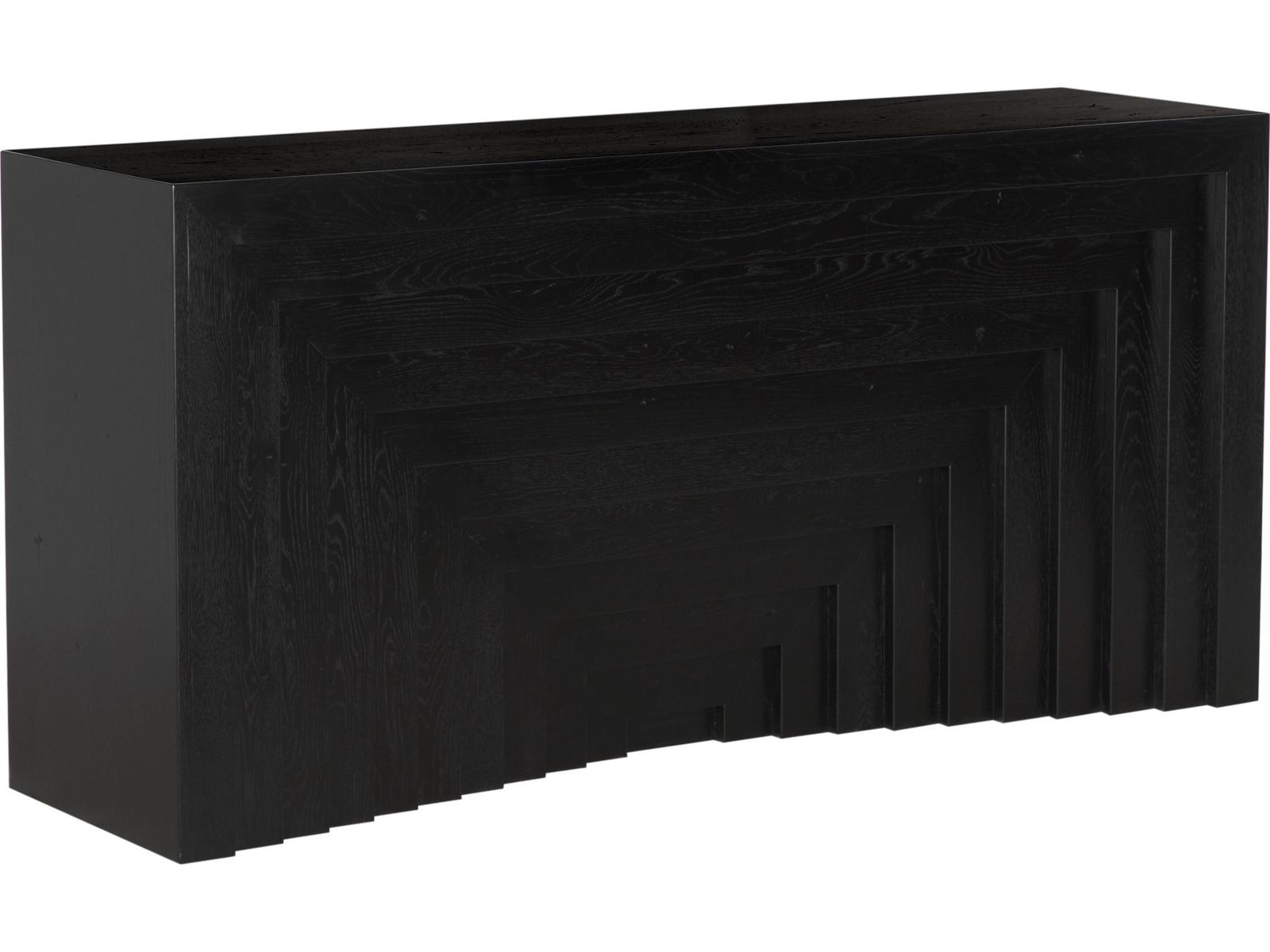 Pandora Rectangular 66-Inch Console Table in Black Oak