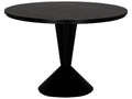 Pansy Round Wood End Table in Black Reclaimed Douglas Fir