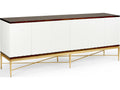 James Sideboard Walnut Veneered Wood with White Push Open Doors