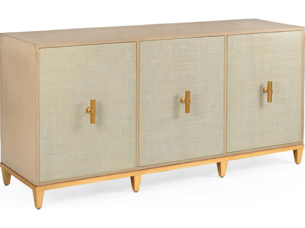 Claire Bell Avery Rectangular Wood Gray Gold Console