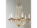 Chelsea House 6-Light Empire Chandelier in Gold with Clear Crystals
