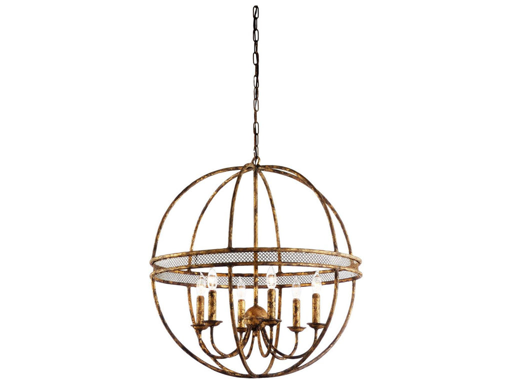 Chelsea House Tuscan 6-Light Chandelier in Old Gold Finish