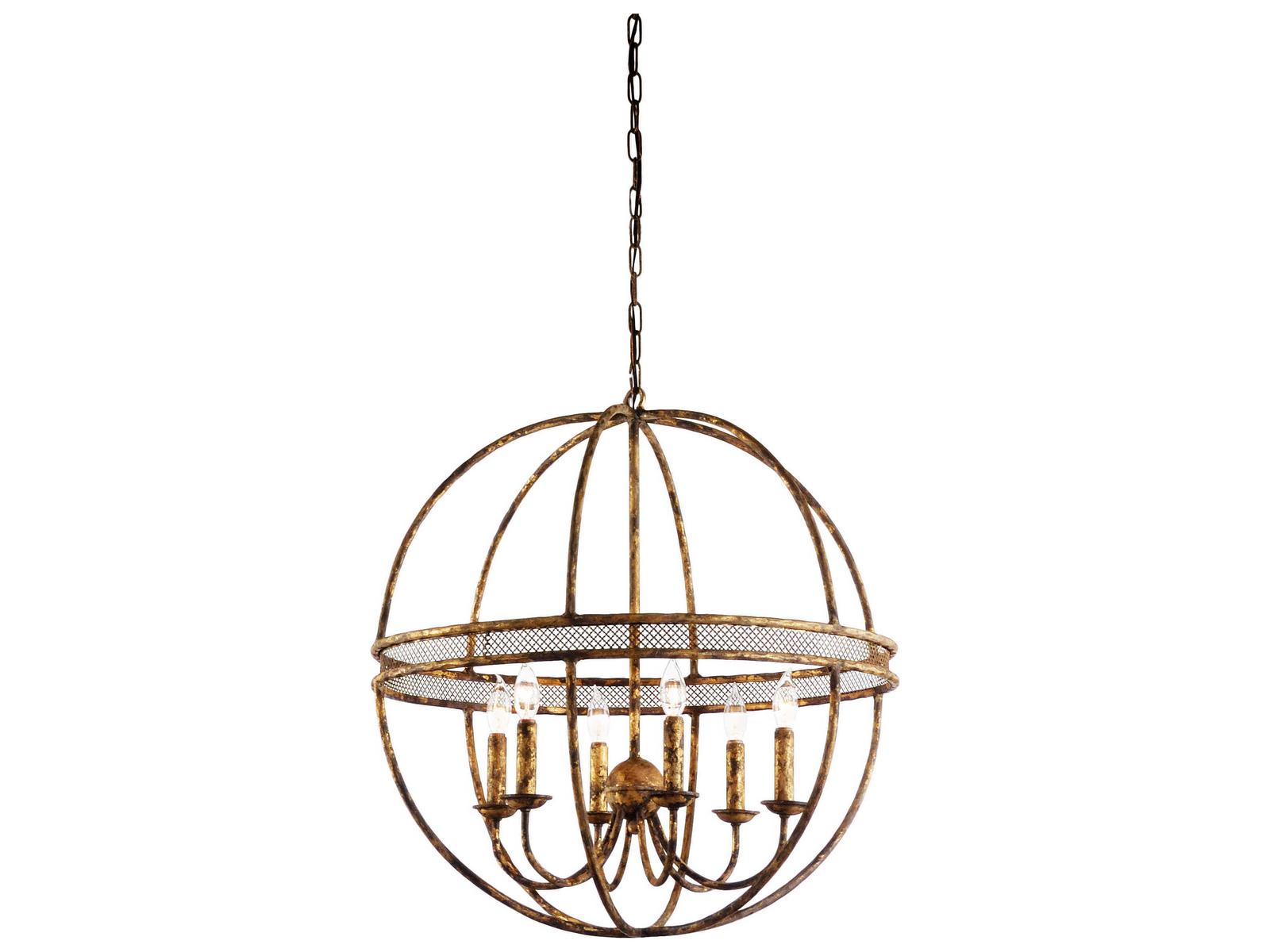 Chelsea House Tuscan 6-Light Chandelier in Old Gold Finish