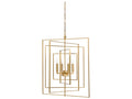 Chelsea House 4-Light Cube Chandelier in Antique Brass