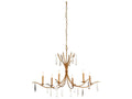 Chelsea House Giulia 6-Light Crystal Candelabra Chandelier in Gold