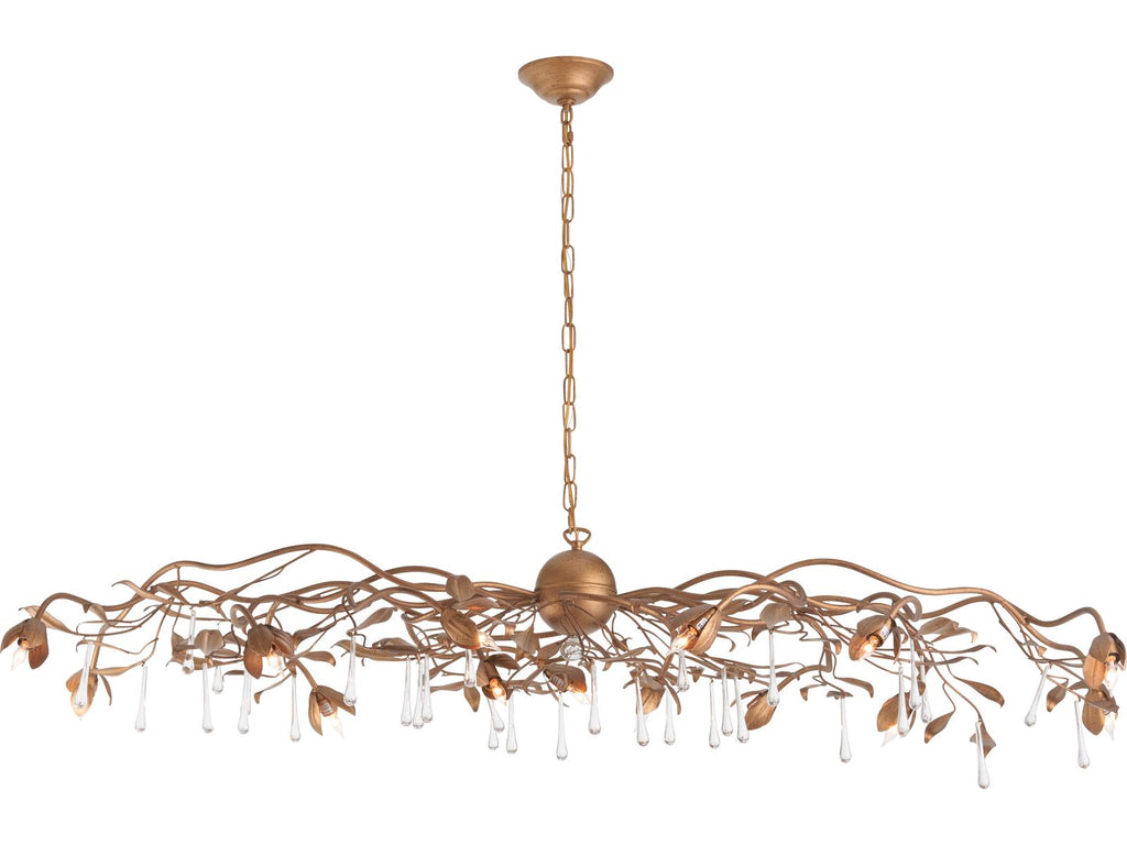 Chelsea House Lisa Kahn 14-Light Antique Gold Brass Chandelier