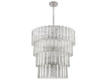 Craftmade Museo 28-Light Tiered Chandelier in Brushed Polished Nickel with Mercury Glass