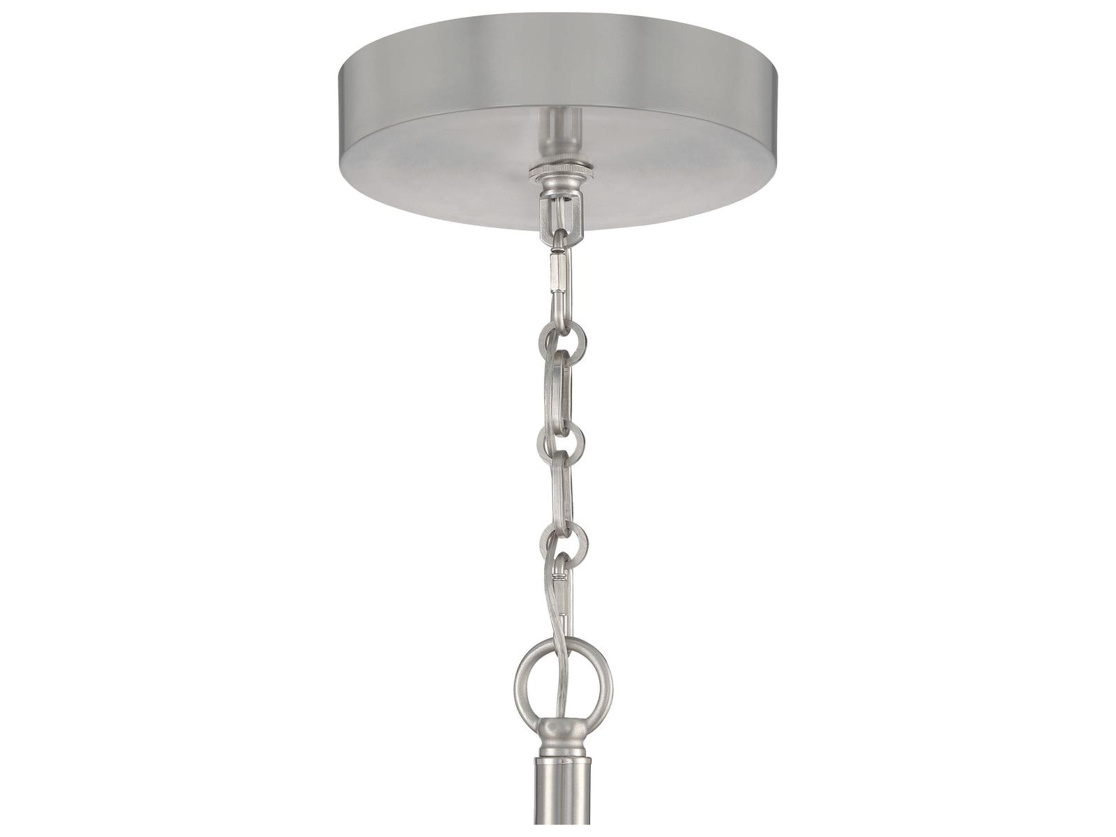 Craftmade Museo 28-Light Tiered Chandelier in Brushed Polished Nickel with Mercury Glass