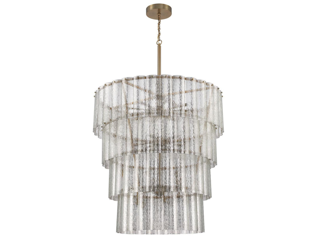 Craftmade 28-Light Museo Chandelier in Satin Brass with Mercury Glass