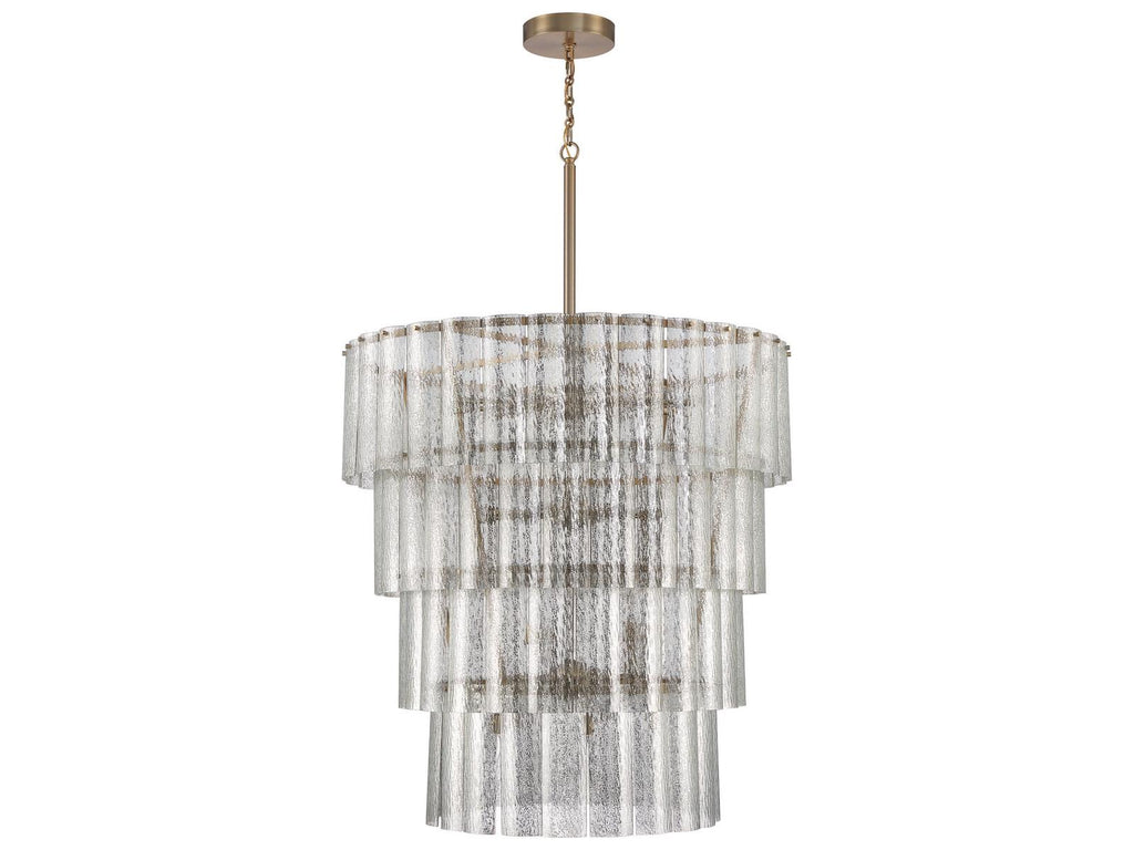 Craftmade 28-Light Museo Chandelier in Satin Brass with Mercury Glass
