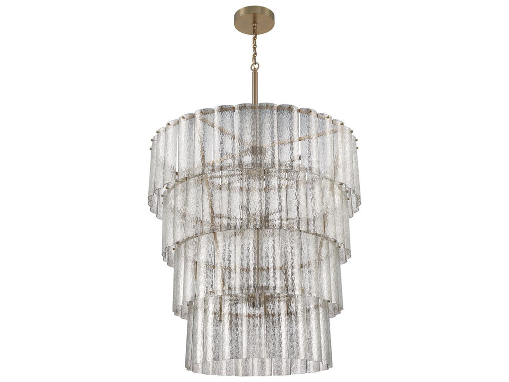 Craftmade 28-Light Museo Chandelier in Satin Brass with Mercury Glass