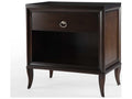 Tribeca Single Drawer Nightstand in Brown Maple Wood