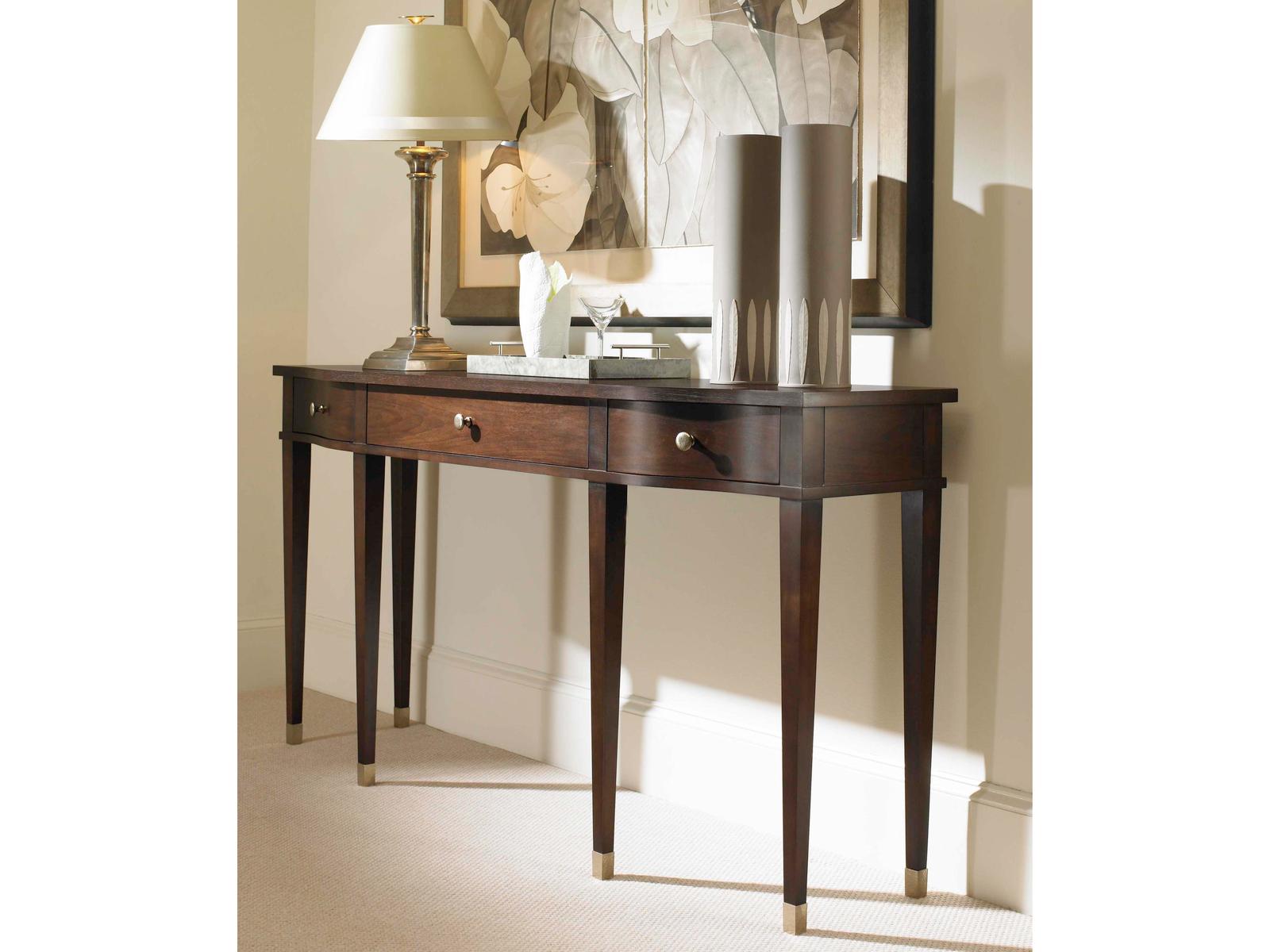 Tribeca Rectangular Console Table with Three Drawers in Tribeca Finish