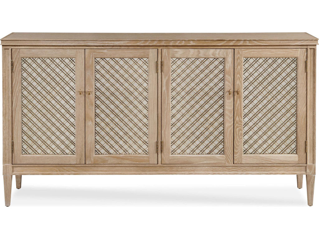 Maison 47 Mesh Front Sideboard in Blonde Cerused Finish