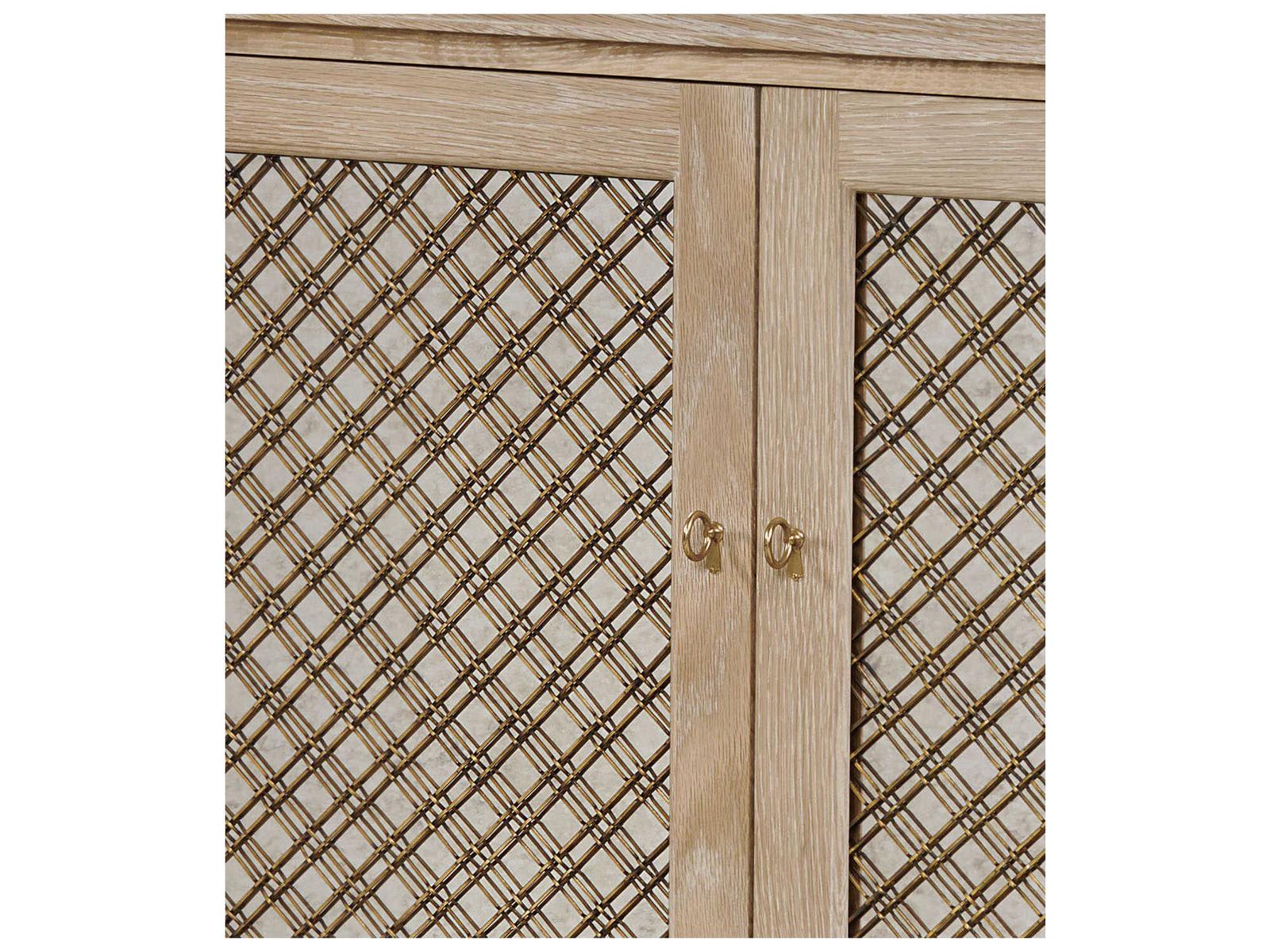 Maison 47 Mesh Front Sideboard in Blonde Cerused Finish